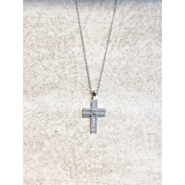 ketting Silver DF5 05 kruis zilver