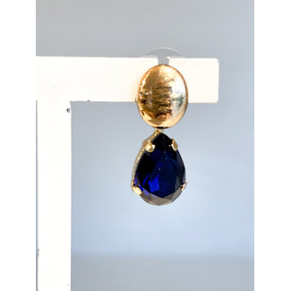 Selected by Kelly oorbellen KF36 druppel dark blue