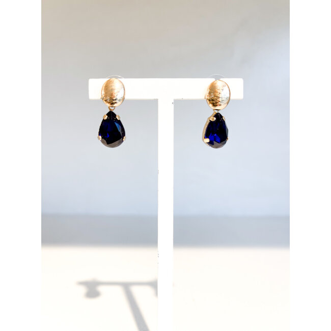 oorbellen KF36 druppel dark blue
