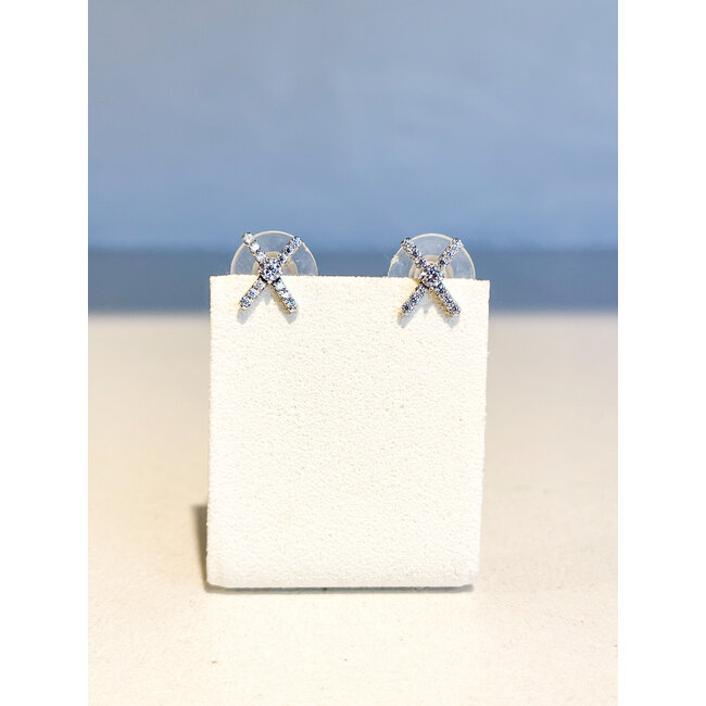 oorbellen 9 silver s925 kruis silver
