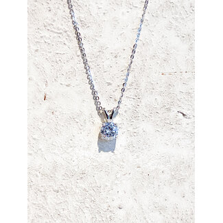 Selected by Kelly ketting 4 silver s925 steen enkel hanger
