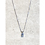 ketting 4 silver s925 steen enkel hanger