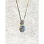 ketting 3 silver s925 steen. dubbel gold