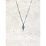 ketting 5 silver s925 steen cirkel staaf strass