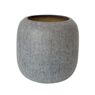 Dekocandle Theelicht Mouthblown T-light round smoke matt - Ø9x9cm