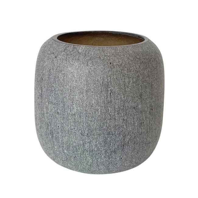 Theelicht Mouthblown T-light round smoke matt - Ø9x9cm