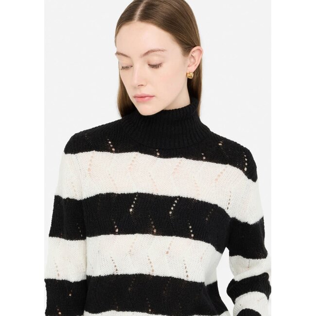 LIU JO SWEATER BIANCO NERO 5419-MS009