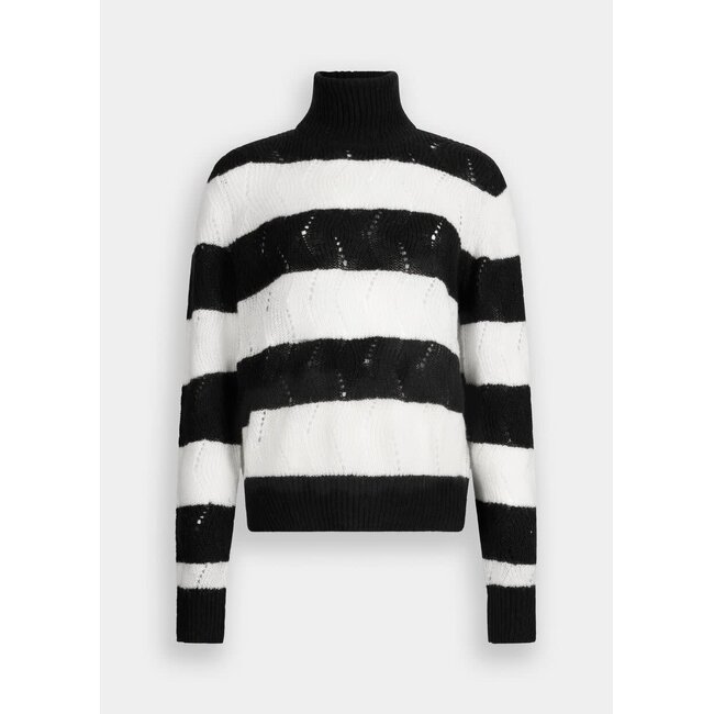 LIU JO SWEATER BIANCO NERO 5419-MS009