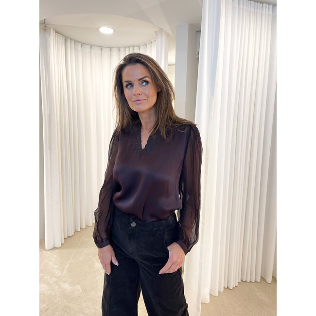 TWINSET broek - BLACK CHOCOLATE - 252TT2180 - 11054 _ webshop