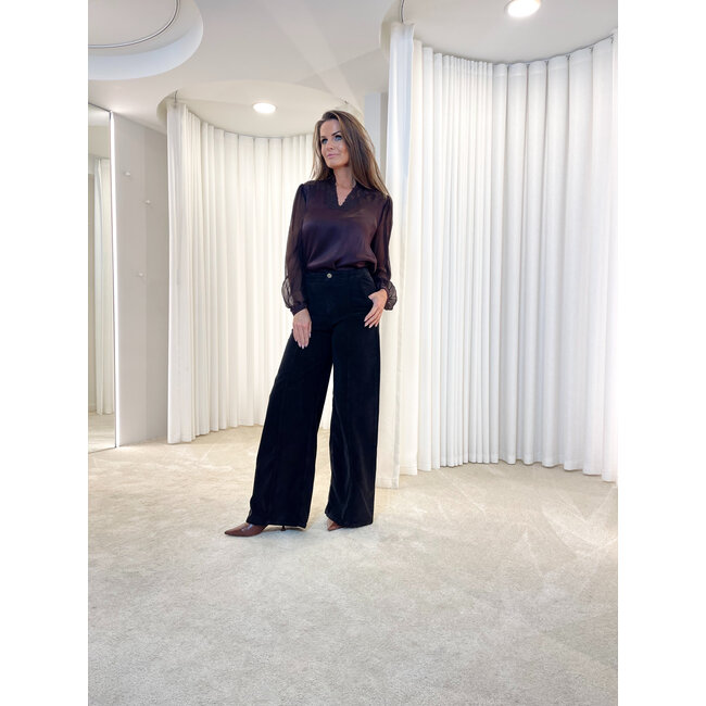 TWINSET broek - BLACK CHOCOLATE - 252TT2180 - 11054 _ webshop