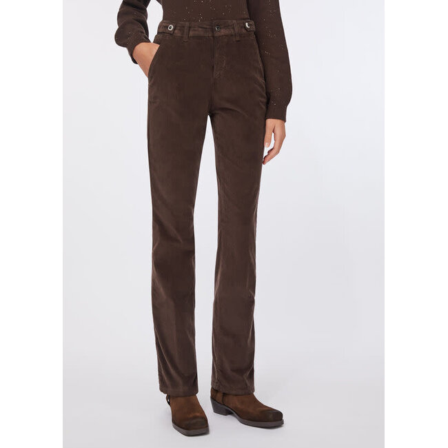 LIU JO VELVET COLOR T.P.  PANTS CIOCCOLATO MF5308-T4590 - 90915