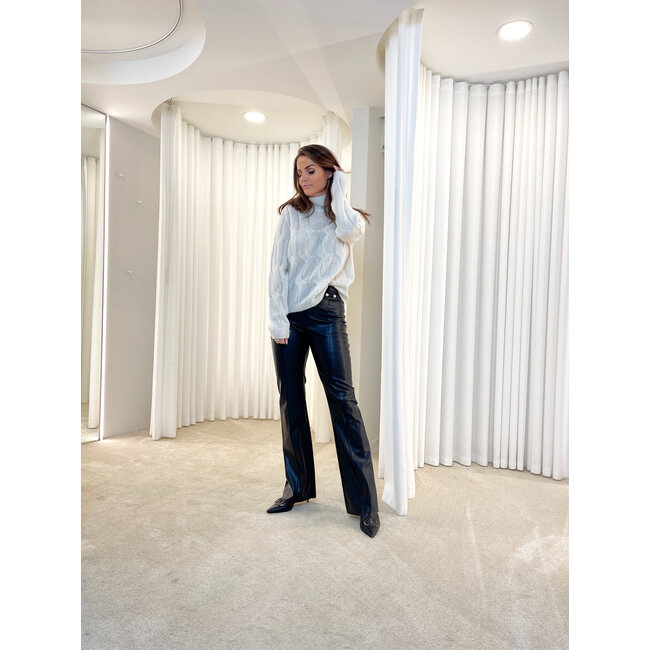 LIU JO SOFT KNIT  SWEATER BIANCO LANA MF5490-MA60Q - 10701