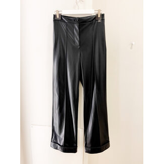 LIU JO LIU JO LIU JO TESS SPALMATO  PANTS NERO MF5069-E0624 - 22222