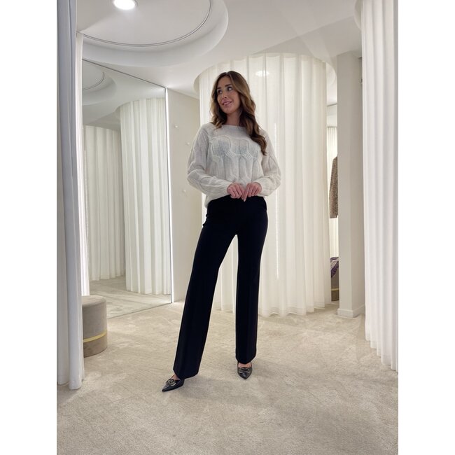 LIU JO SOFT KNIT  SWEATER BIANCO LANA MF5489-MA60Q - 10701