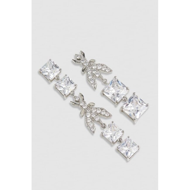 PATRIZIA PEPE Asymmetrische oorbellen met diamantslijping