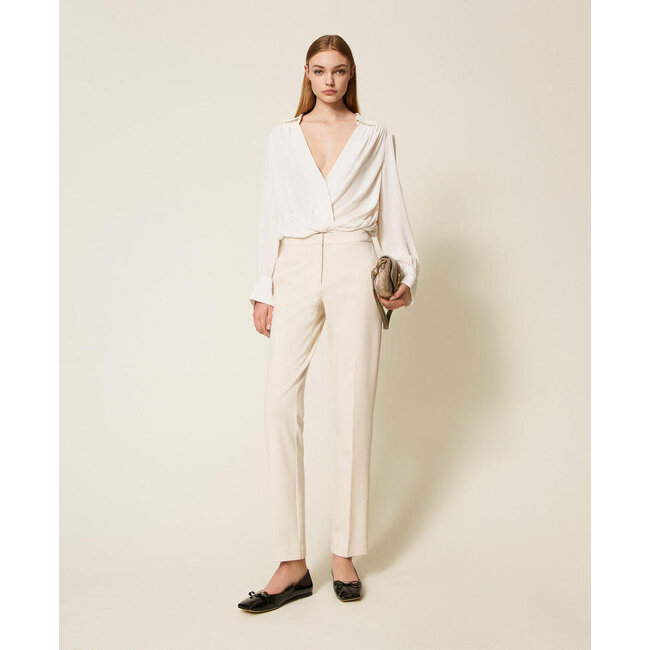 TWINSET body 252TP2293  Crêpe de Chine lily