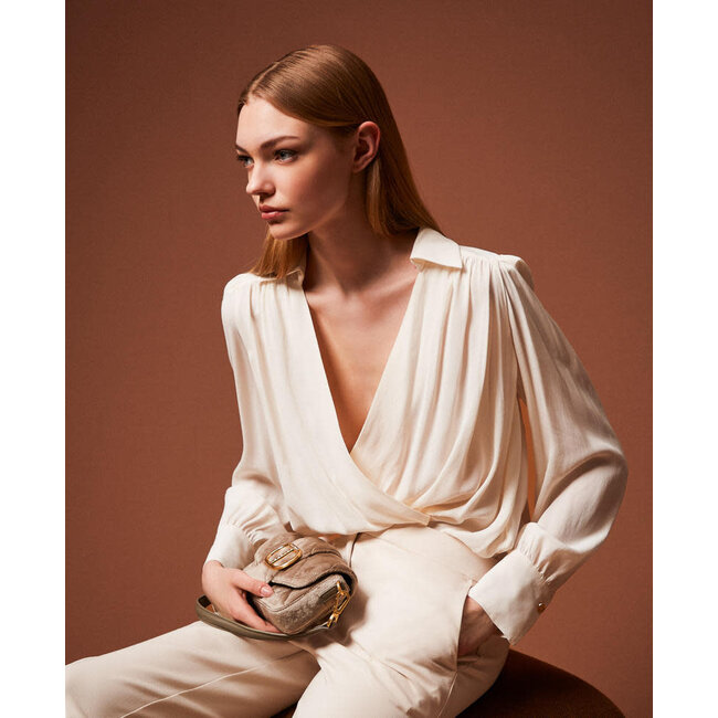 TWINSET body 252TP2293  Crêpe de Chine lily