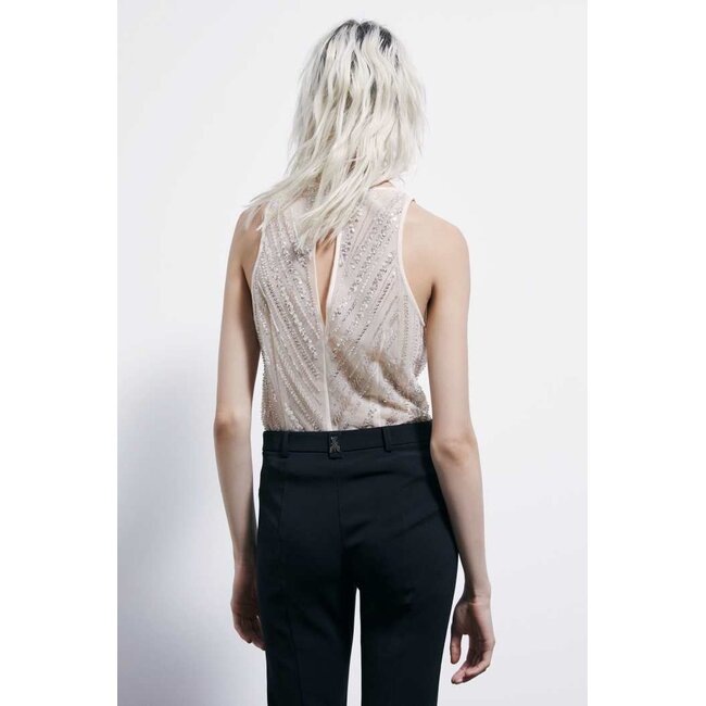 PATRIZIA PEPE top - Warm Ivory/Crystal - 8C0876 J4V1 - J4V1 _webshop PATRIZIA PEPE