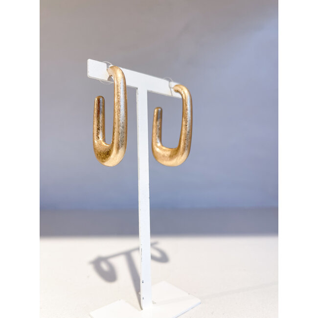 oorbellen DSS26 026 brushed gold