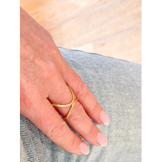 Selected by Kelly ring DSS26 002 SS gold