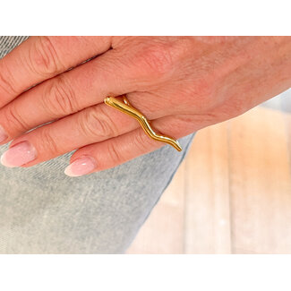 Selected by Kelly ring DSS26 001 SS gold