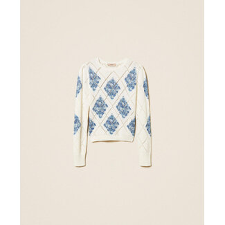 TWINSET TWINSET trui - bloemenruit - 261TP3450 - 13454