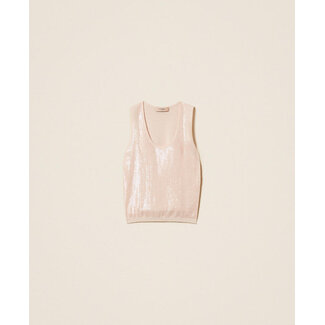 TWINSET TWINSET top - zand roos - 261TP3301 - 00570