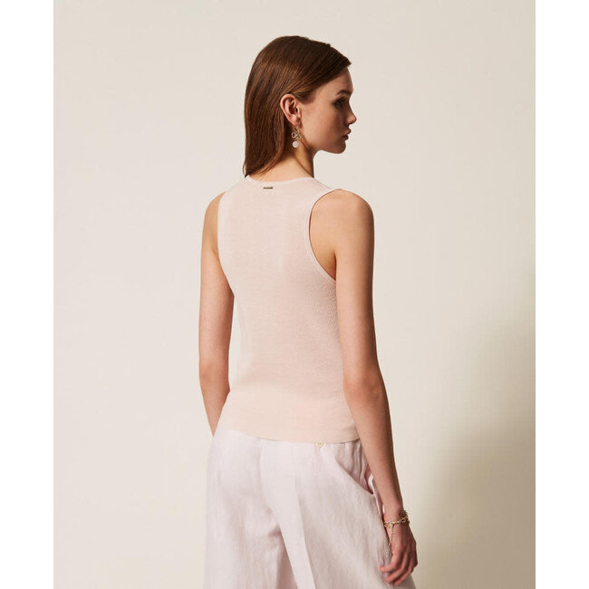 TWINSET top - zand roos - 261TP3301 - 00570 _ webshop