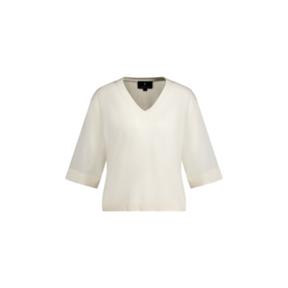 AC by Annelien Coorevits AC by Annelien Coorevits - Fleur pull korte mouw ecru