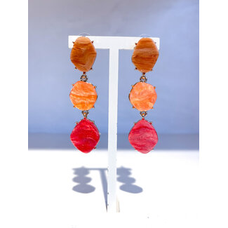 Selected by Kelly oorbellen DSS26 016 coral mandarine