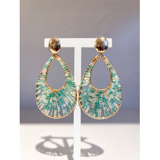 Selected by Kelly oorbellen KSS26 014 kraal hanger munt