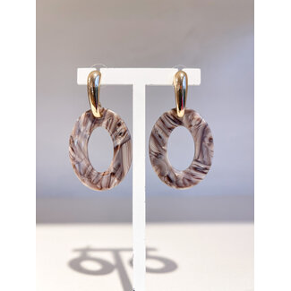 Selected by Kelly oorbellen KSS26 013 taupe