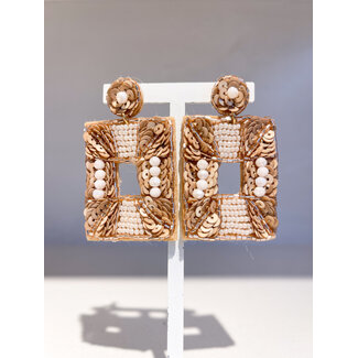 Selected by Kelly oorbellen KSS26 009 boho wit beige