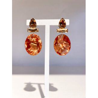 Selected by Kelly oorbellen KSS26 006 marble bruin