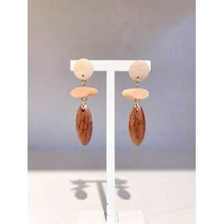 Selected by Kelly oorbellen DSS26 010 wood