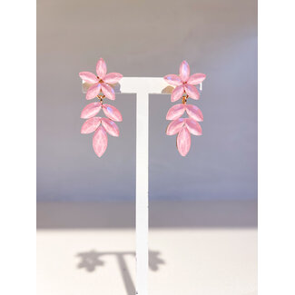 Selected by Kelly oorbellen KSS26 016 bloem roos