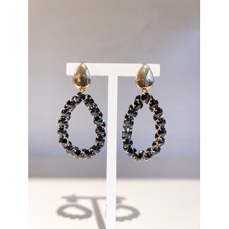 Selected by Kelly oorbellen KSS26 018 zwart goud