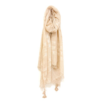 Selected by Kelly sjaal kwastjes vieux roze DSS26 004