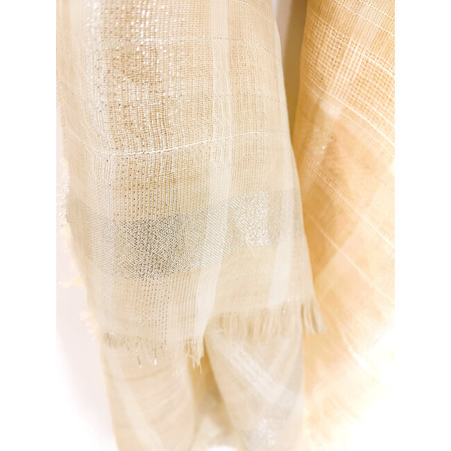 sjaal fransjes beige DSS26 003