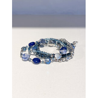 Selected by Kelly armband KSS26 005 set donkerblauw