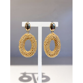Selected by Kelly oorbellen KSS26 011 ovaal champagne