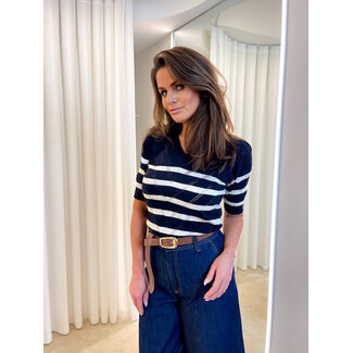 TWINSET TWINSET trui - nachtblauw/sneeuwwit - 261TP3231 - 13412