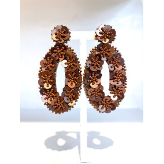 Selected by Kelly oorbellen KSS26 028  hanger bruin