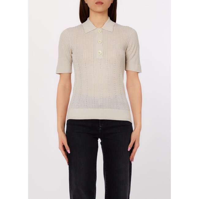 WA6285-MS46J - LAME TWIST - SWEATER - LIGHT GOLD LUX