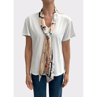 LIU JO WA6189-J6308 - JERSEY/RASO - T-SHIRT - BCO LANA/BLOOM FOUL