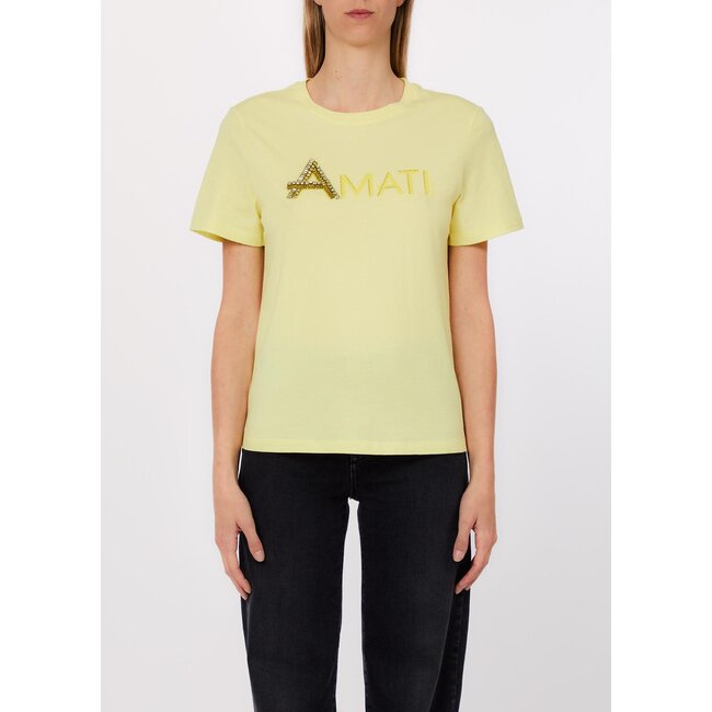 WA6431-JS904 - JERSEY ECO EMOTIONAL WORD - T-SHIRT - LEMON J.AMATI LIUJO