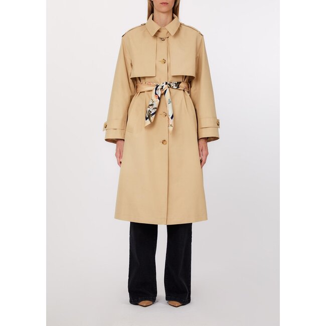 WA6317-T3508 - GABARDINA - COAT - CREAM BEIGE