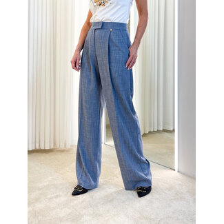 LIU JO WA6167-T332A - POLY VISCOSA - PANTS - NT.BLU EFFECT DENIM