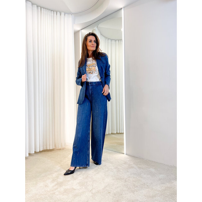 UA6108-D0315 - DENIM LINO STRASS - PANTS - DEN.BLUE STARRY WASH