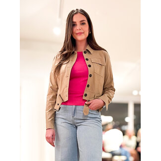 LIU JO WA6388-T398A - COTONE TENCEL TP - JACKET - LIGHT GINGER